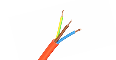 2.5mm Orange Circular Cable 2 Core+ Zemlja 0.6-1kv
